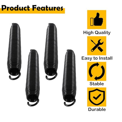 4Pcs R3847 Replacement Spring Kit Compatible with HWH Hydraulic Leveling Jacks, Fits 6,000 & 9,000 lb Systems, Black 13-3/8", Replace AP9867 AP9567 AP9551 AP9306 - color: 4Pcs
