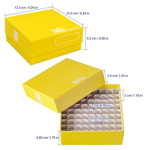 81-well Cryo Boxes, 2 Inch Cryoboxes, Assorted Color, Bag of 5 - size: 81-well