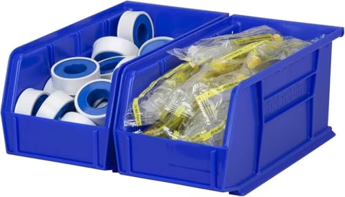 Akro-Mils 30230 AkroBins Plastic Storage Bins, 11"x5"x5", Blue, 12-Pack - color: Blue