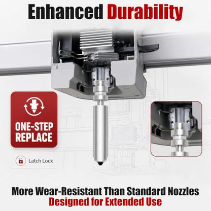 3PCS 0.4mm Hardened Steel Nozzles Fit for Anycubic Kobra X Kobra X Combo - size: 0.4MM