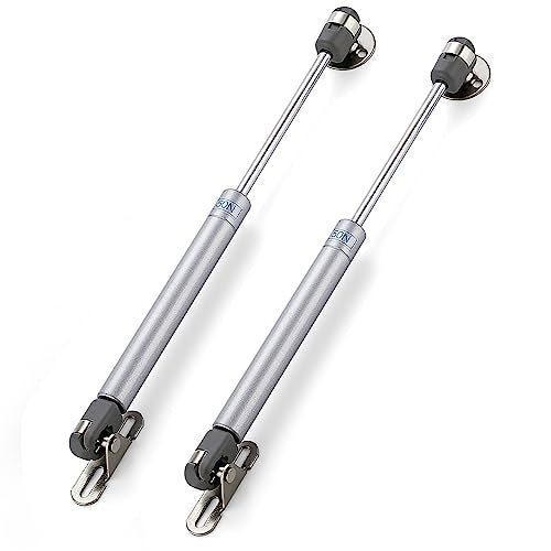 Silver Cabinet Gas Struts Lid Support, 10 Inch, 2 PCS, 50N/11.2 LB - size: 50N/11.5 LB