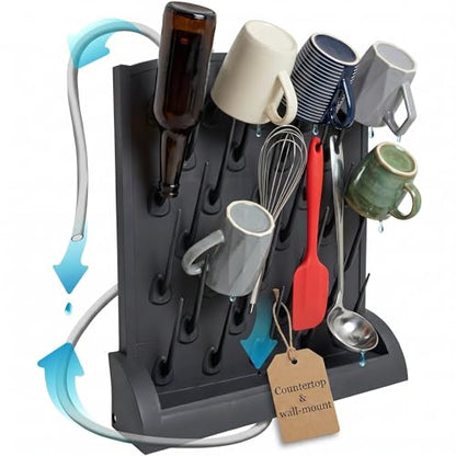 Bottle Drying Rack - Commercial 32-Peg Organizer - size: 32 Pegs