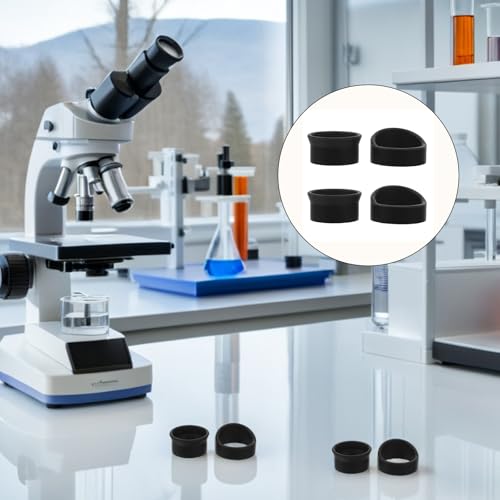 KALLORY 4PCS Microscope Rubber Eyecup Replacement Binocular Eyepiece Covers