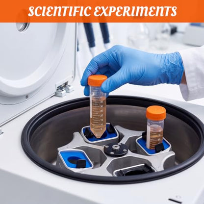 600 Pcs Plastic Centrifuge Test Tubes with Screw Caps, Orange - color: Orange