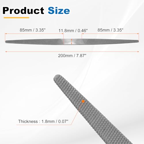 HARFINGTON 2pcs Wood Rasp File 11.8x200mm Tapered Flat Hand Rasp File