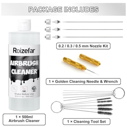Roizefar 21PCS Airbrush Replacement Parts Kit for Cleaning, Maintenance