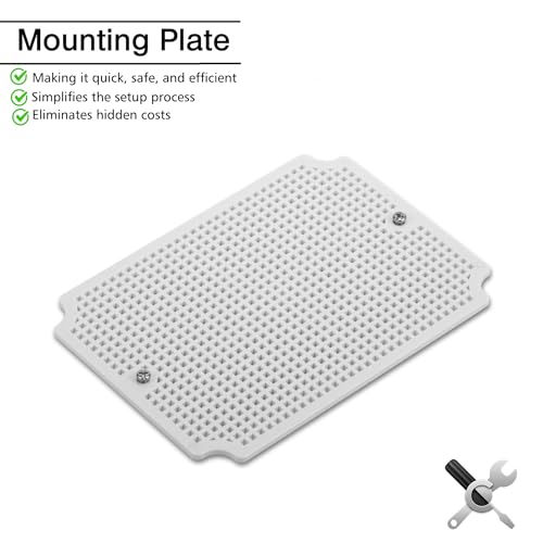 QILIPSU Junction Box with Mounting Plate 200x150x100mm, ABS Plastic DIY Electrical Project Case IP67 Waterproof Dustproof Enclosure Grey (7.9"x5.9"x3.9") - color: Grey Cover, size: 7.9"x5.9"x3.9"