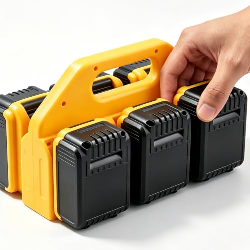 6 Slot Battery Holder for DeWalt 20V/60V, Battery Storage Rack - size: DW-6