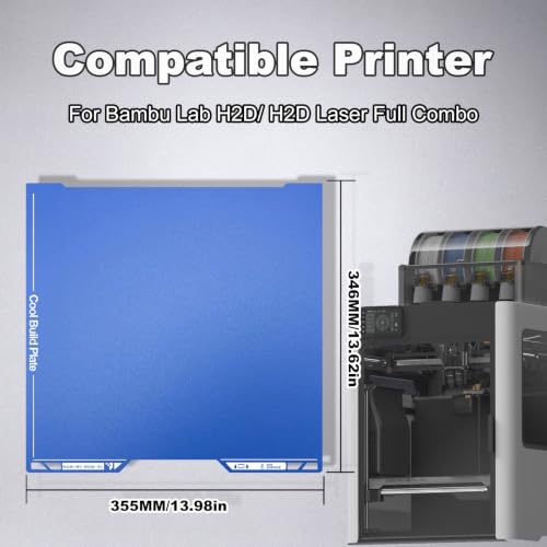 Cold Texture PEI Build Plate for Bambu Lab H2D/H2D Pro/H2S - size: 355x346mm