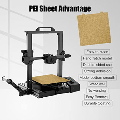 Double Sided Textured PEI Printing Bed, 3D Printer Parts Printing Plate Frosted PEI Surface300x300 mm for Kingroon KP5L/ SV04 IDEX/Anet A8 Plus/Anet et5/ et5 Pro(Without Magnetic Bottom Sheet) - size: Double Sided 300 x300 mm