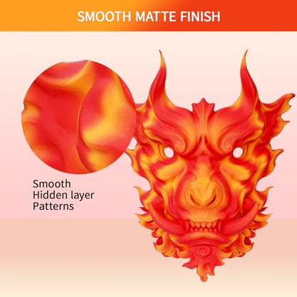 ERYONE Matte Gradient Rainbow 3D Printer PLA Filament 1.75 +/- 0.03mm, Matte Multicolor Filament PLA 1KG(2.2LBS) Spool, Maple Leaf (Red Yellow) - color: Matte Gradient Maple Leaf, size: 1KG