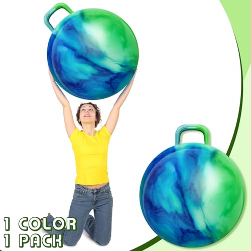 Lewtemi Hopper Ball for Adults with Handle(Blue Green Gradient,31 Inch) - color: Blue Green Gradient, size: 31 Inch