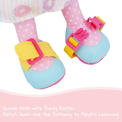 June Garden 15" Daisy Montessori Learn-to-Dress Plush Doll - color: Daisy