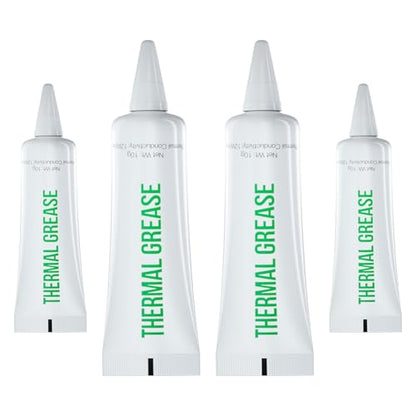 Creality Thermal Grease, High Thermal Conductivity Silicone Paste for 3D Printer Hotend & Heat Break, Non-Conductive & Non-Corrosive, Non-Toxic & Odorless, Stable from -50°C to 250°C (4 Pack) - style: Thermal Grease