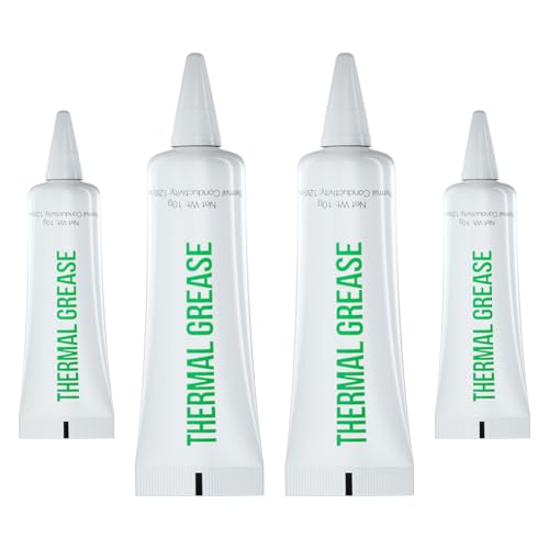 Creality Thermal Grease, High Thermal Conductivity Silicone Paste for 3D Printer Hotend & Heat Break, Non-Conductive & Non-Corrosive, Non-Toxic & Odorless, Stable from -50°C to 250°C (4 Pack) - style: Thermal Grease