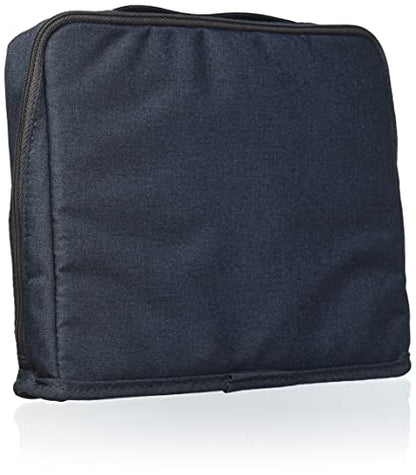 KOKUYO Pencil Case Pouch, Haco-Biz Standing Pen Pouch Bag, Foldable Stand up Pencil Holder Organizer, Large Capacity Portable Pencil Box for Office Supplies, Navy x Khaki (KAHA-HB11B) - color: Navy x Khaki