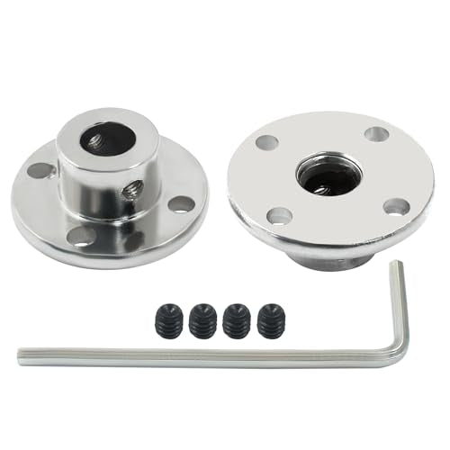 Luomorgo 4 Pcs 8mm/5/16 inch Metal Flange Shaft Coupling - size: 8mm