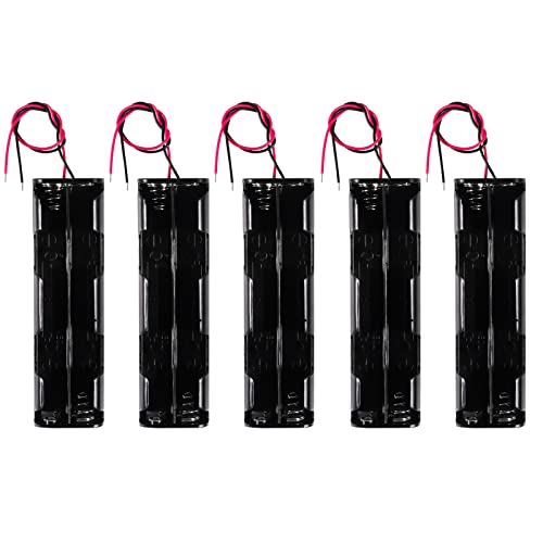 5pcs 8 AA Battery Holder 12v AA Battery Holder 8 X 1.5V AA Battery Holder with Wires Two Layers Battery Case Long Strip Type - color: 8 AA Battery Holder with Wires