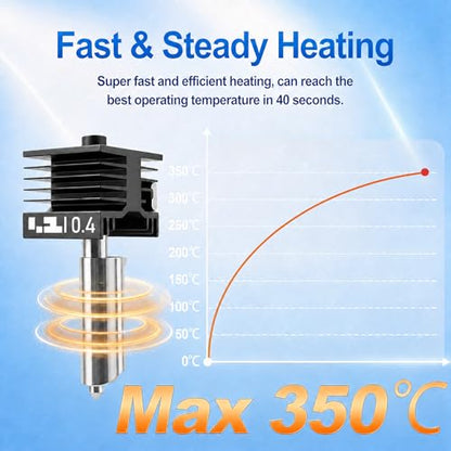 0.2mm Hotend Nozzle for Bambu Lab P2S/X2D/H2D/H2S/H2C/A2L/A1/A1 Mini - color: 1PCS, size: 0.2mm