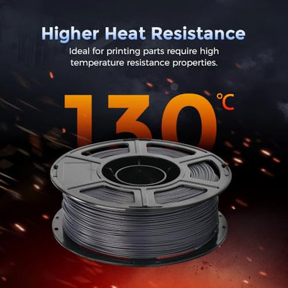 FLASHFORGE Carbon Fiber PETG Filament 1.75mm, Carbon Fiber PETG 3D Printer Filament, 1KG Spool Dimensional Accuracy +/- 0.02mm, Lightweight & Heat-Resistant & Moisture Free (Volcanic Rock Gray) - color: Grey, size: PETG CF