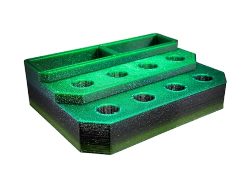 Slide Stand-14mm Eight Spaces with Segmented Storage (Green Phantom) - color: Green Phantom