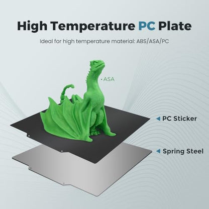 FLASHFORGE AD5M (Pro)/ AD5X 3D Printer High Temperature PC Plate, Upgrade Magnetic Flexible Smooth PC Sticker Sheet Print for ABS/ASA Materials Perfectly - style: High Temperature PC Plate