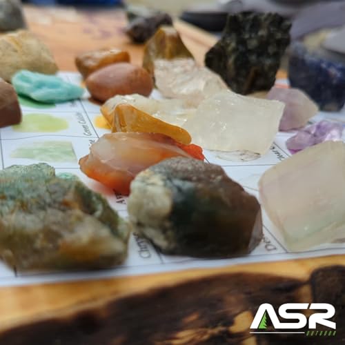 ASR Outdoor 5lb Rough Gemstone Mining Kit Geology Paydirt Classifier and ID Chart (Madagascar) - style: Madagascar