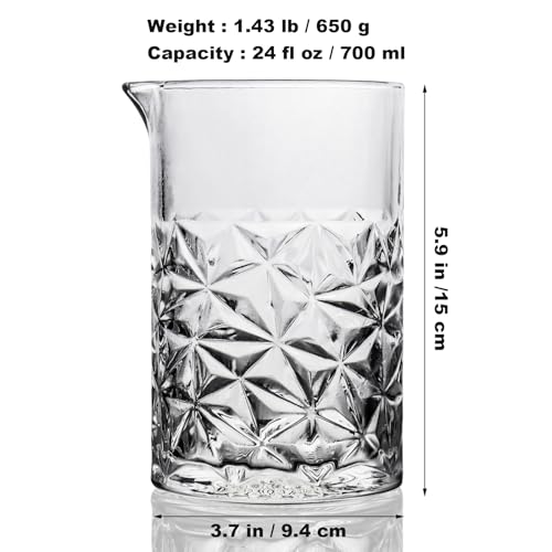 Cocktail Mixing Glass Kit, Bartender Gifts for Men
