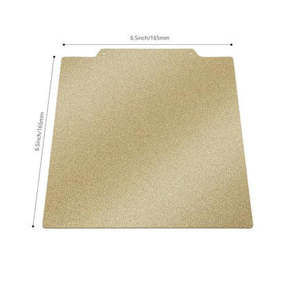 PEI Build Plate for Adventurer 3/ Ender 2 pro, 165 x 165 mm/ 6.5 x 6.5 inch Double Sided Textured Steel Sheet No Sticker Base, Spring Removable Flexible Print Bed, 3D Printer Accessories
