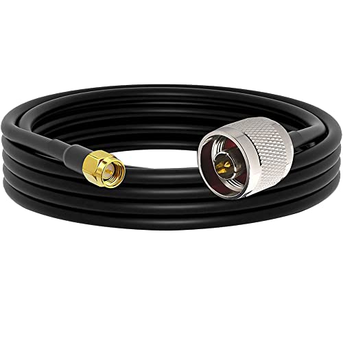 onelinkmore RG58 N Male to SMA Male Cable 15ft, 50 Ohm Copper - size: 15FT