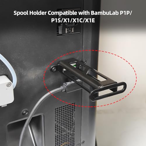 Spool Holder Replacement Compatible with BambuLab P1P/P1S/X1/X1C/X1E: Filament Rack Metal Bracket to Support Consumable Rolls 3D Printer Accessories