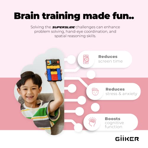 GiiKER Super Slide Puzzle Game, 500+ Challenges, STEM Toy for Ages 6+ - color: Pink