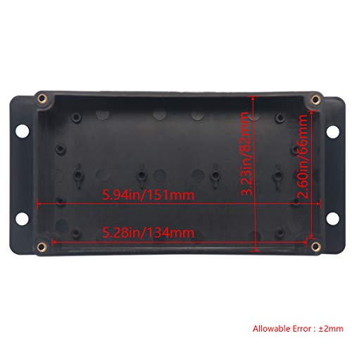 2 Pack Project Box IP65 Waterproof Junction Box ABS Plastic Black Electrical Boxes DIY Electronic Project Case Power Enclosure with Fixed Ear 6.22 x3.54 x2.36 inch(158x90x60mm) - size: 6.22"x3.54"x2.36"(2Pcs)