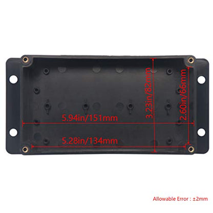 2 Pack Project Box IP65 Waterproof Junction Box ABS Plastic Black Electrical Boxes DIY Electronic Project Case Power Enclosure with Fixed Ear 6.22 x3.54 x2.36 inch(158x90x60mm) - size: 6.22"x3.54"x2.36"(2Pcs)