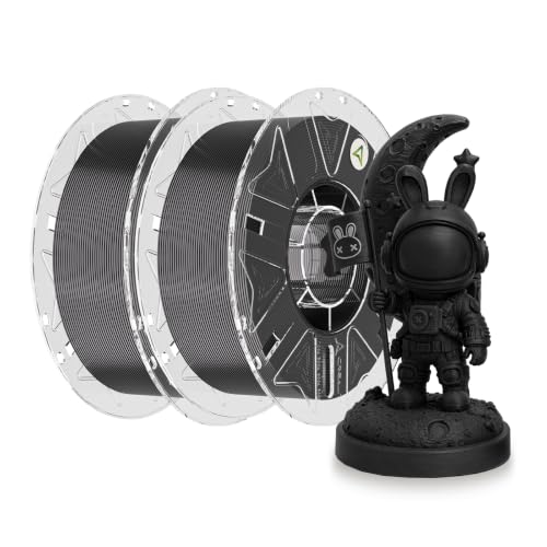 Creality 3D Printer RFID Filament Bundle, Hyper PLA Filament 1.75mm for 3D Printing, Hyper PLA RFID Filament No-Tangling High Precision, 1KG(2.2 lbs) Spool (2 Black) - color: 2 Black