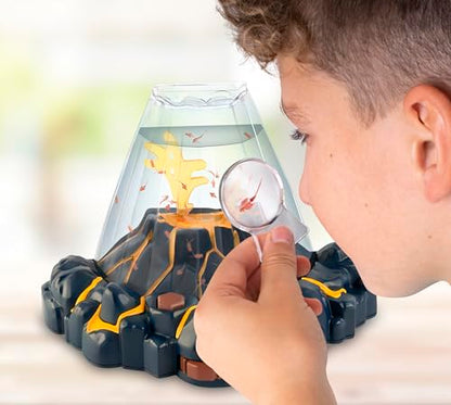 Animagic Aqua Dragons Volcano | Build an Aquatic Ecosystem, Watch Prehistoric Pets Hatch & Grow | Science Kit with LED Light-Up Tank | Includes Exclusive RED Aqua Dragons | Ages 6+