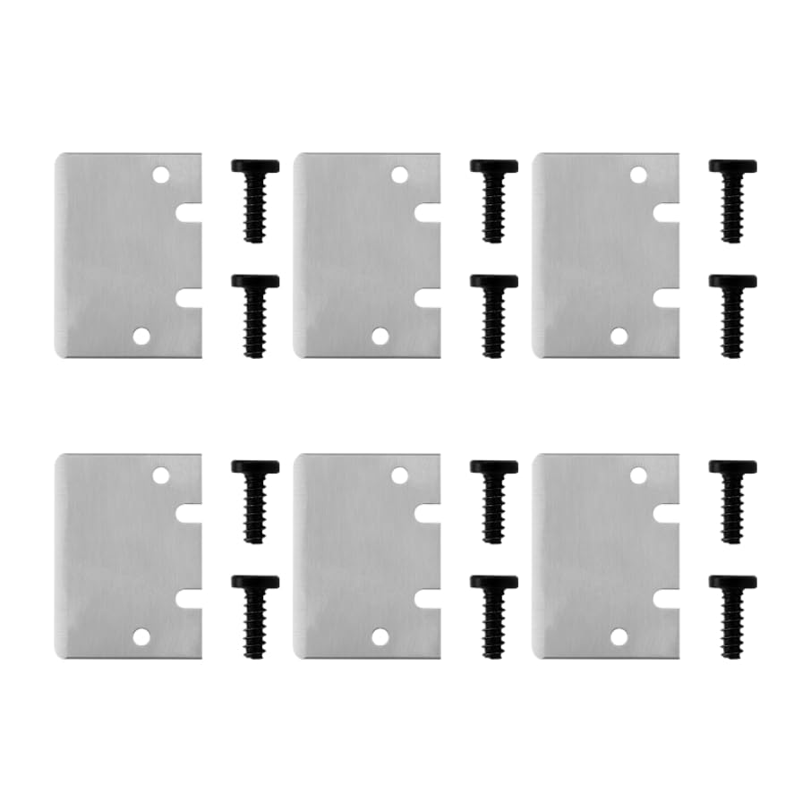 6pcs Professional 3D Print Scraper Blades, Stainless Steel Cleaning Plate Scraper Blades Sharp with 12 Screws Practical Metal 3D Print Tools Accessories Compatible with Bambu Lab X1/P1 Printer Series