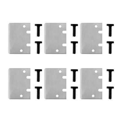 6pcs Professional 3D Print Scraper Blades, Stainless Steel Cleaning Plate Scraper Blades Sharp with 12 Screws Practical Metal 3D Print Tools Accessories Compatible with Bambu Lab X1/P1 Printer Series