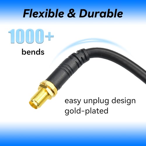 Upgraded RG58 BNC Male to SMA Female Coaxial Cable 16.4ft SMA to BNC Extension Cable Low Loss 50 ohm for Radio Antenna, Oscilloscope, Ham Radio - size: SMA Male to BNC Female Cable 49.3ft