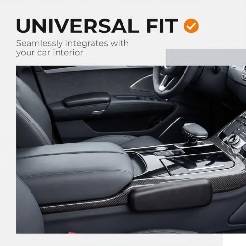2 PCS Car Elbow Pad Arm Rest, 6.89" x 2.95" Polyurethane Soft Car Knee Cushion, Multi-functional Ergonomic Door Armrest Pad, Universal for Most Vehicles (Black)