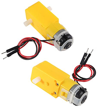 16PCS DC Electric Gear TT Motor DC 3V-6V Prewired Gear Motor Dual Shaft Intelligent Car Chassis for DIY Smart Car Robot Aircraft Toys/Robotic Body/Four-Wheel Drive Toy Car - color: 16pcs