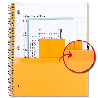 Five Star Spiral Notebook + Study App, 5 Subject, College Ruled Paper, 8-1/2" x 11", Fights Ink Bleed, Water Resistant Cover, Pacific Blue (73635), 200 Sheets (Pack of 2) - color: Blue, size: 1 Count (Pack of 2)