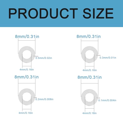 M4x8mm Steel Thin Flat Washer Set for M4 Bolt Electronics Repair - size: M4X8