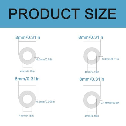 M4x8mm Steel Thin Flat Washer Set for M4 Bolt Electronics Repair - size: M4X8