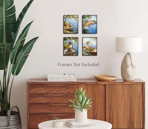 ZOIYINO Kids Nursery Hunting Art Prints,Fishing Nursery Decor - color: Kids Nursery Hunting Art Prints