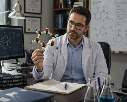 Molecular Model Kit (470 Pieces) – Organic & Inorganic Chemistry Set with 3D Orbitals sp3/sp2/sp/sp3 d/sp3 d2 Hybridization, Ball and Stick Model with 3D orbitals and noncovalent interactions