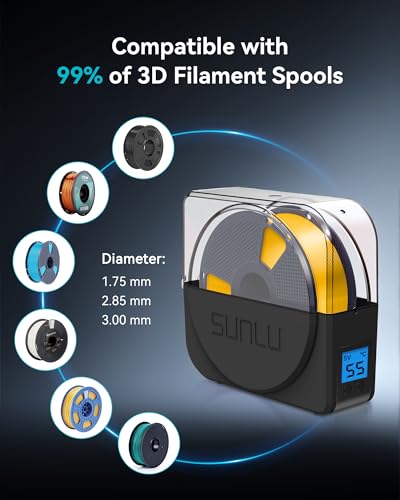 SUNLU Filament Dryer Box 2026 New Upgrade S1 Plus, Black - color: Black