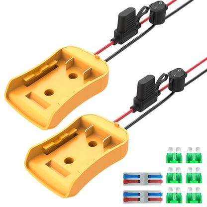 Kzreect 2 Pack for Power Wheel Adapter Compatible with Dewalt 20V Battery - size: 2 Pack