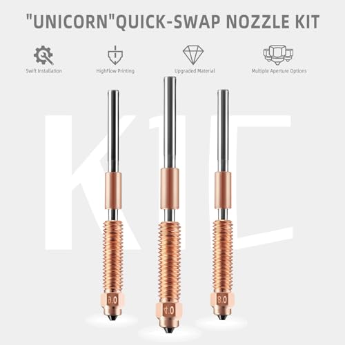 5Aplusreprap Ender 3 V3/Plus Nozzle, Unicorn Quick-Swap 0.6MM Nozzles Kit - style: 0.6mm