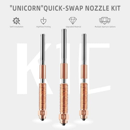 5Aplusreprap Ender 3 V3/Plus Nozzle, Unicorn Quick-Swap 0.6MM Nozzles Kit - style: 0.6mm